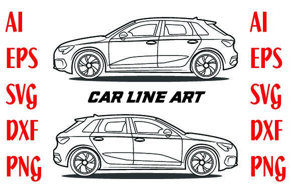 Car Line Art: A Versatile Design for Embroidery