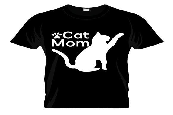 Cat Mom Mother's Day T-Shirt Design