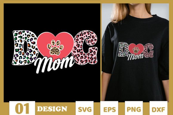 Leopard Print Dog Mom SVG: A Stylish Embroidery Design