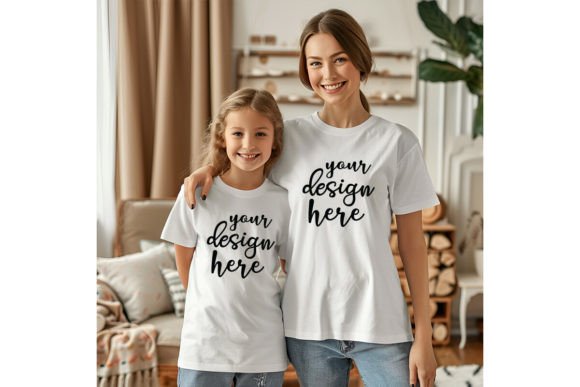 Mommy and Me White T-shirt Mockup Review