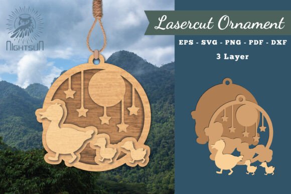 Review: Mom and Baby Duck Laser Cut Ornament SVG