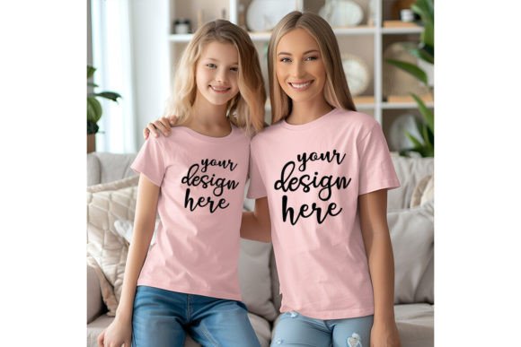 Reviewing the Mommy and Me Pink T-shirt Mockup