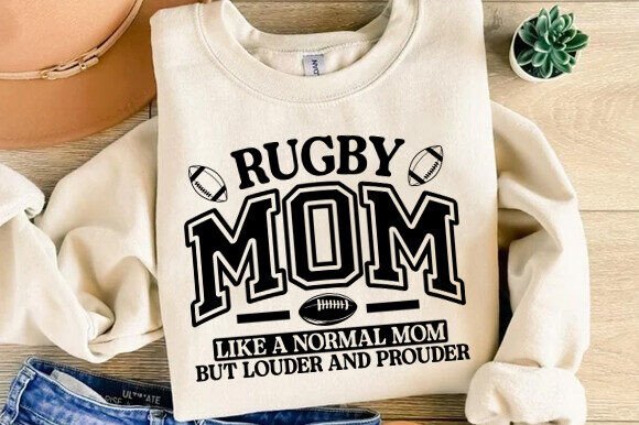 Rugby Mom PNG: A Versatile Varsity Design